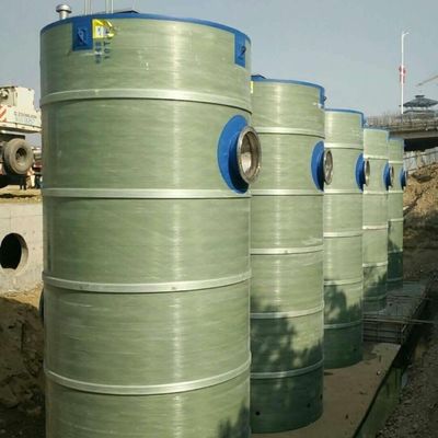 Good price Materiale integrato di stazione di pompaggio per fognature prefabbricato su FRP con ascensore e tubazioni in linea