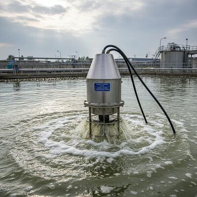 Prezzo buono 075 a 55 kW Potenza nominale Aeratore sommergibile 3 fasi adatto per l'aerazione continua in stagni di aerazione e trattamento biologico in linea