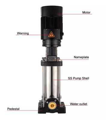 Pompa centrifuga a più stadi verticale di CNP per il rifornimento idrico e l'amplificazione di industriale