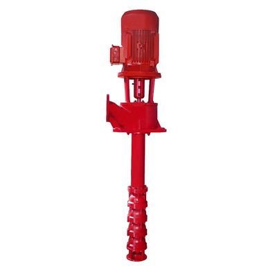 Pompa diesel di estinzione di incendio di Pump Long Shaft della puleggia tenditrice verticale rossa della turbina